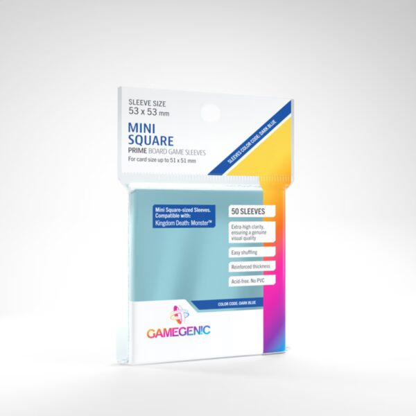 GameGenic PRIME Sleeves: Mini-Square (Dark Blue)
