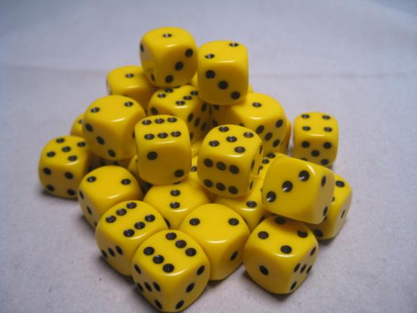 D6 Dice Sets: Opaque